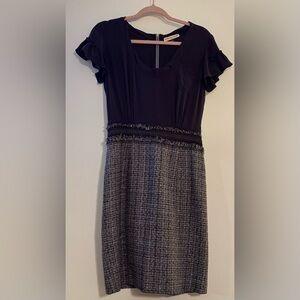 Rebecca Taylor silk & tweed dress